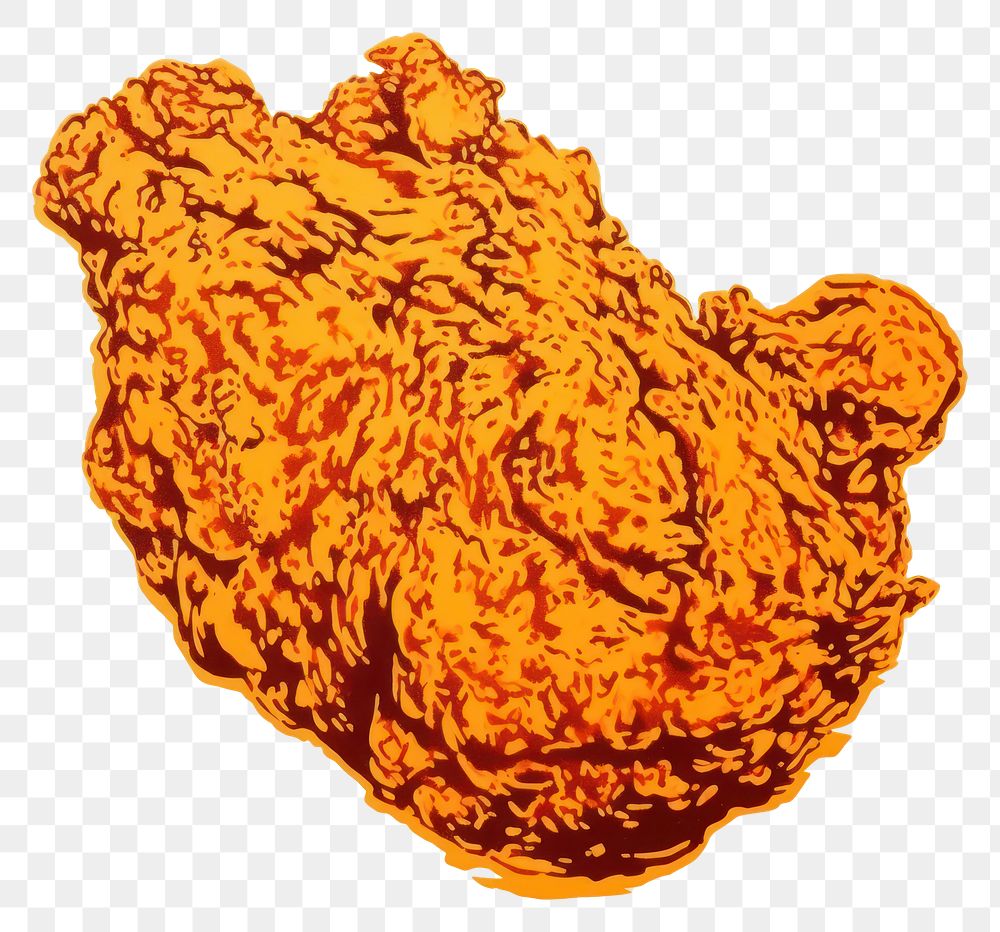 PNG Crispy fried chicken microbiology creativity pattern. AI generated Image by rawpixel.