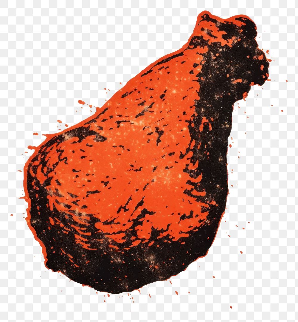 PNG Fried chicken red splattered creativity. AI generated Image by rawpixel.