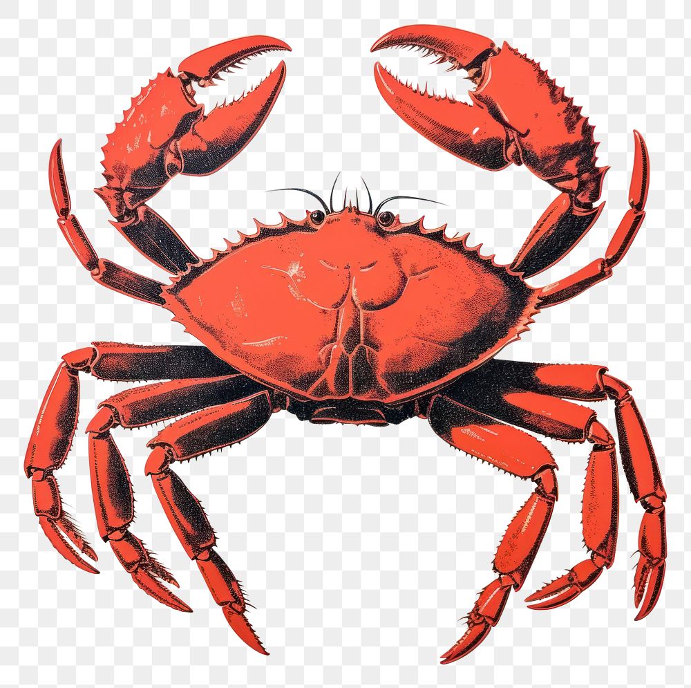 PNG Red crab lobster seafood animal. AI generated Image by rawpixel.