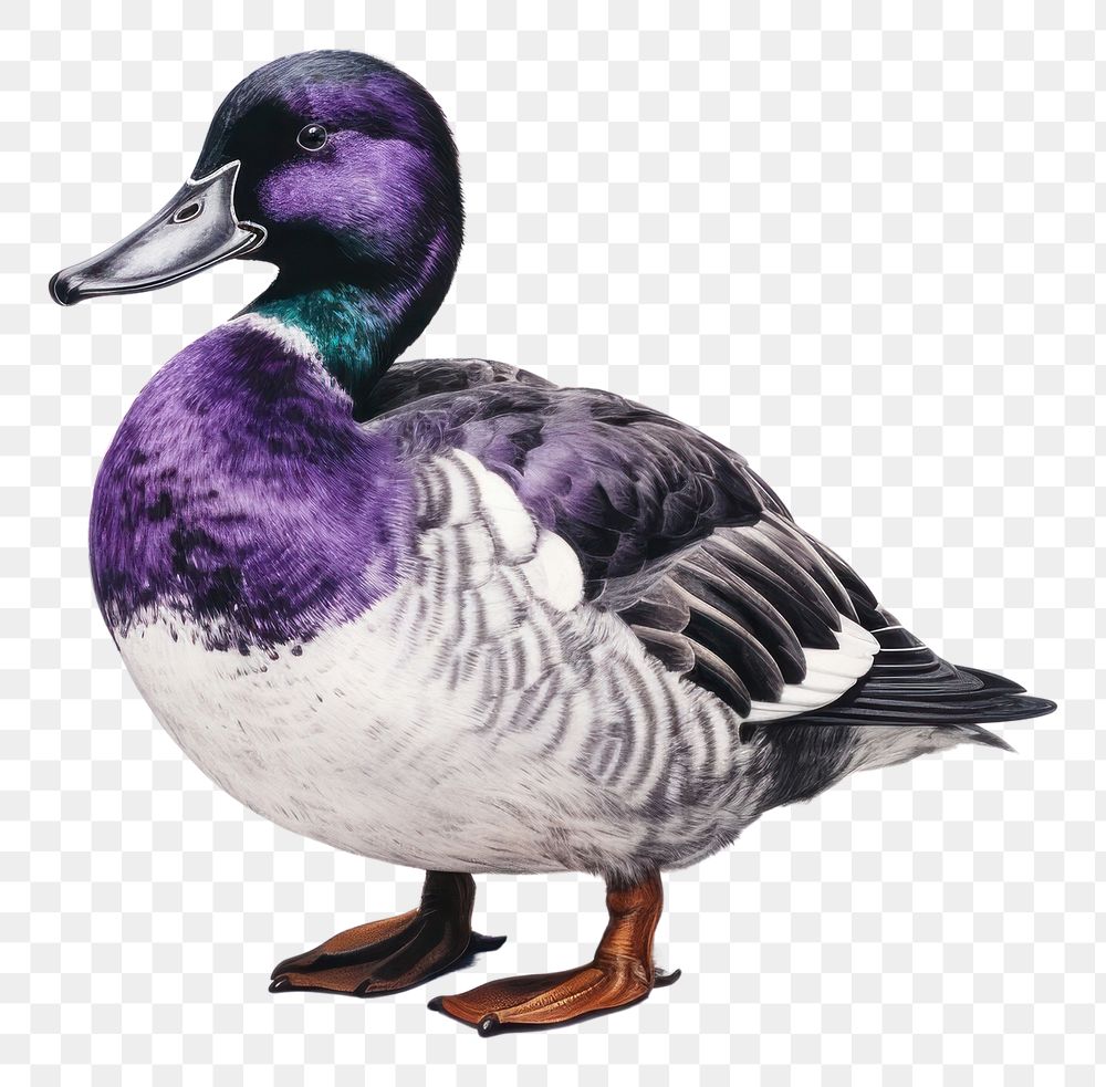 PNG Duck animal purple bird. AI generated Image by rawpixel.