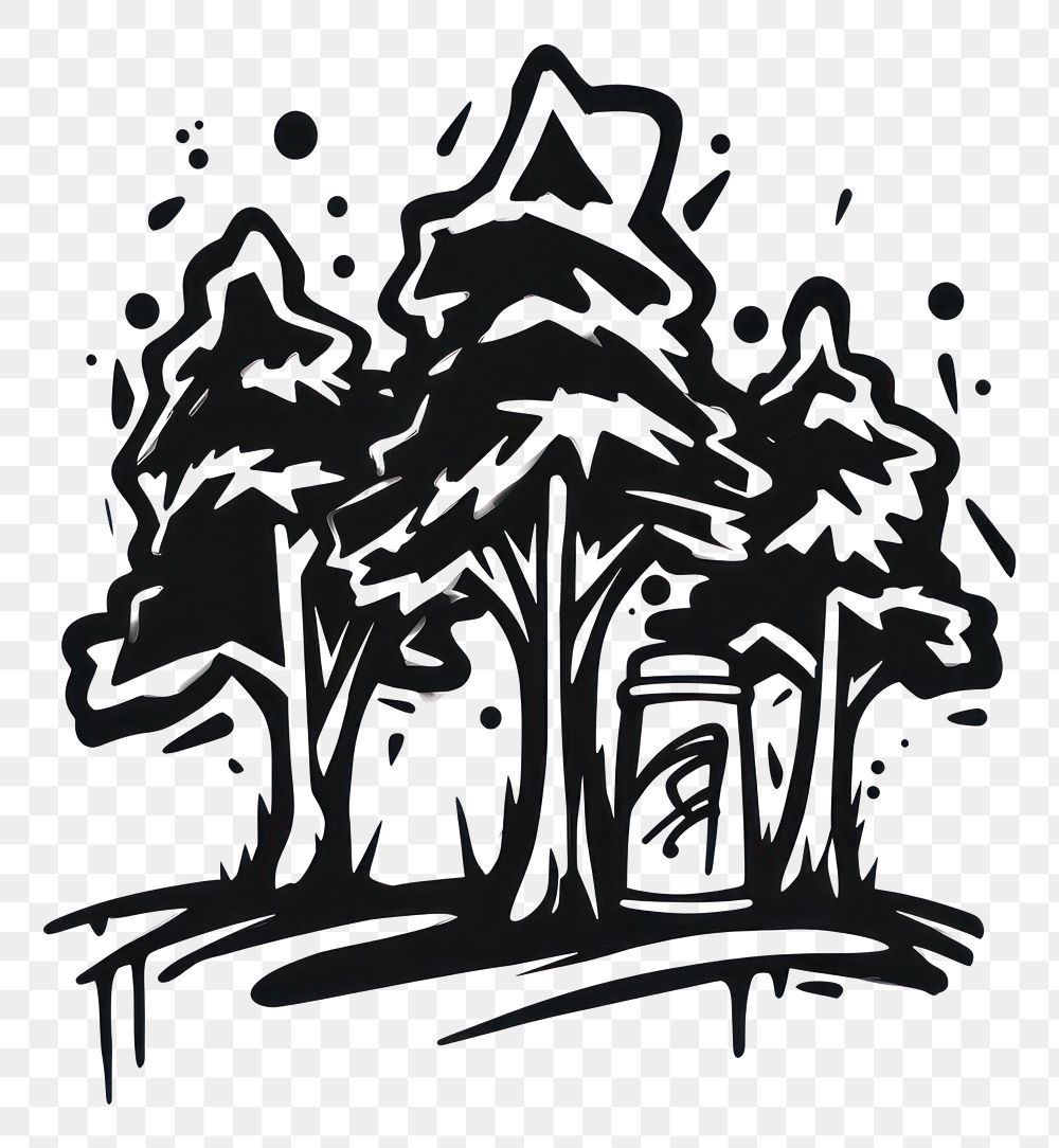 PNG Trees outdoors drawing sketch. AI generated Image by rawpixel.