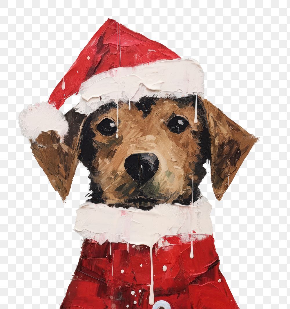 PNG Dog christmas mammal animal. AI generated Image by rawpixel.