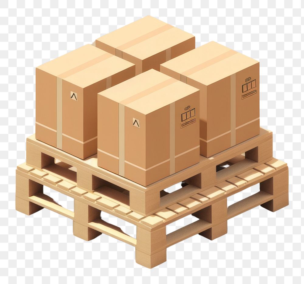 PNG Cardboard box pallet wood. AI generated Image by rawpixel.