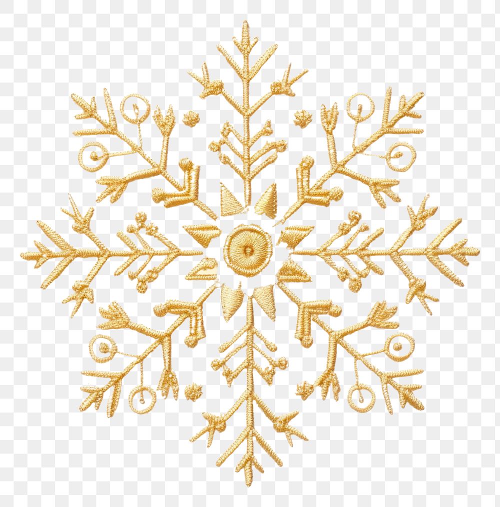 PNG Embroidery snowflake backgrounds christmas pattern