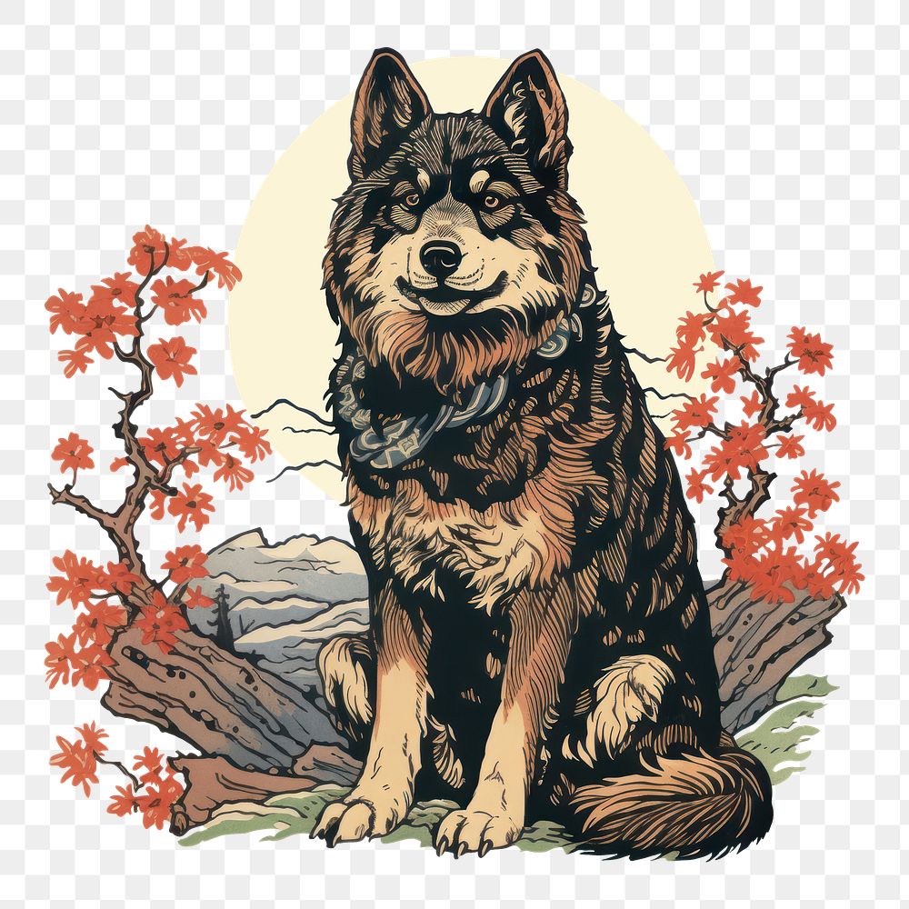 PNG Dog mammal animal wolf. AI generated Image by rawpixel.