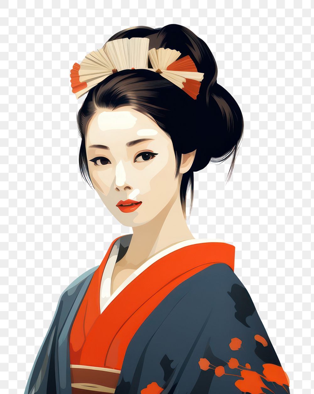 PNG  Kimono costume fashion adult. AI generated Image by rawpixel.