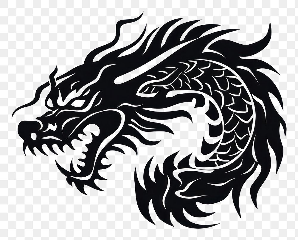 PNG Chinese dragon animal black creativity. AI generated Image by rawpixel.