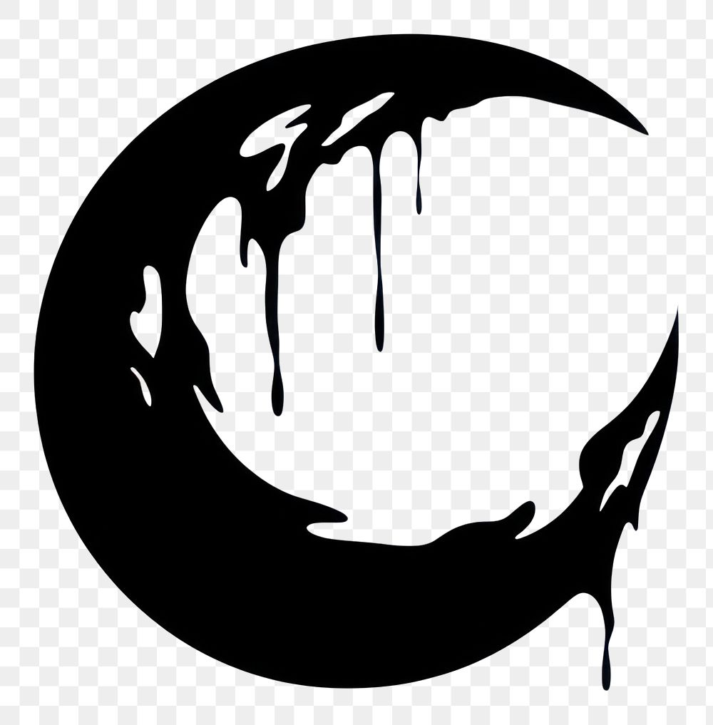 PNG Moon symbol black logo. AI generated Image by rawpixel.