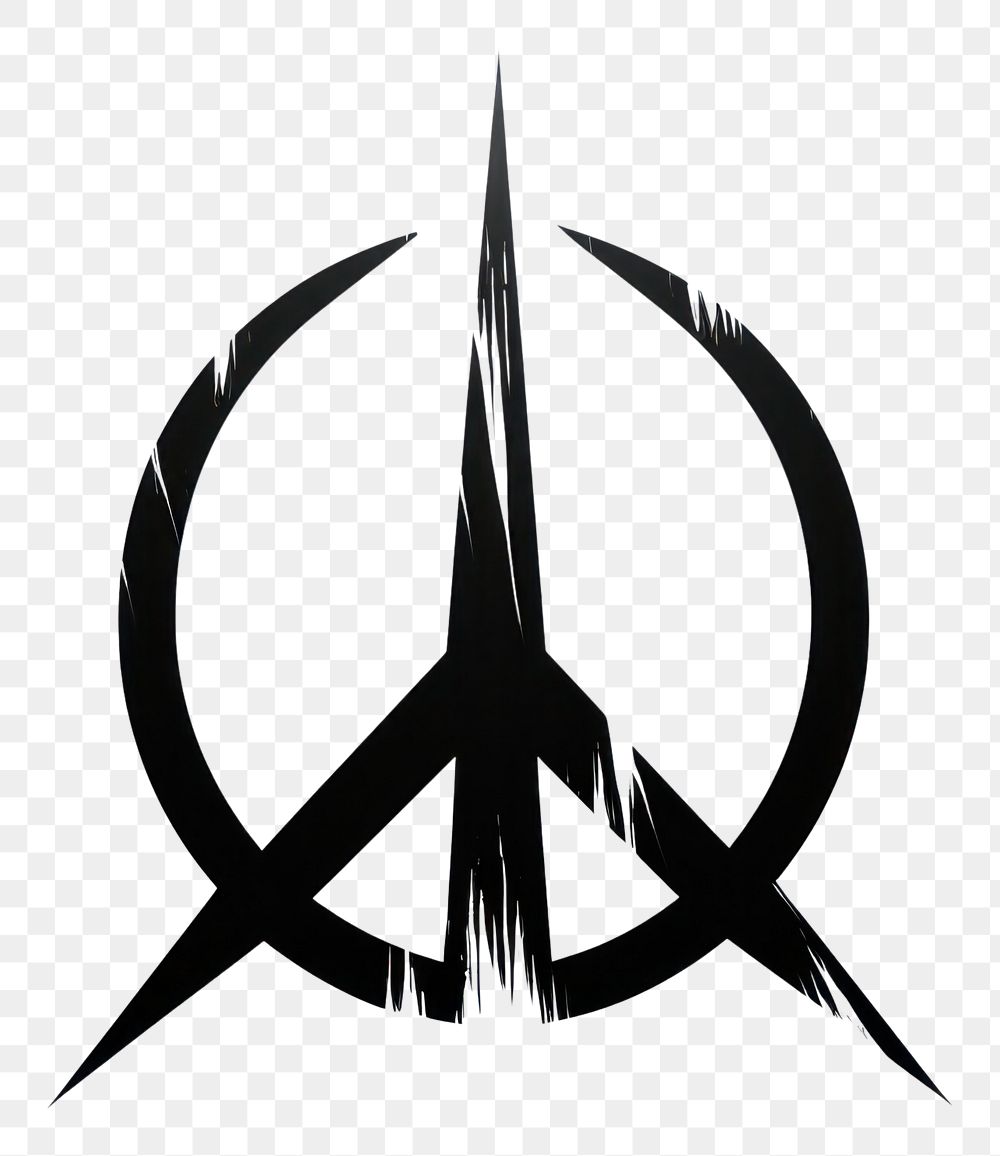 PNG Peace sign symbol line logo. AI generated Image by rawpixel.