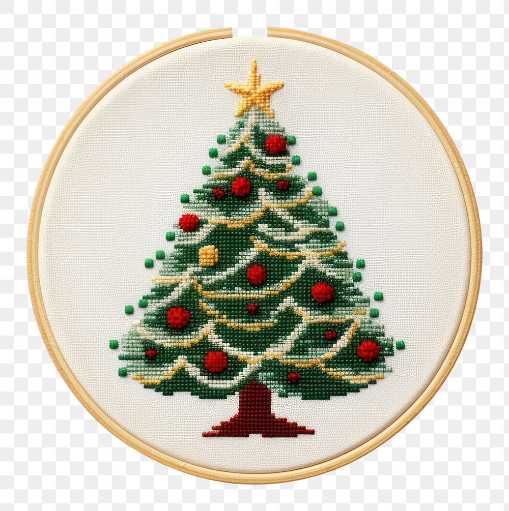 PNG Christmas decoration embroidery pattern. AI generated Image by rawpixel.