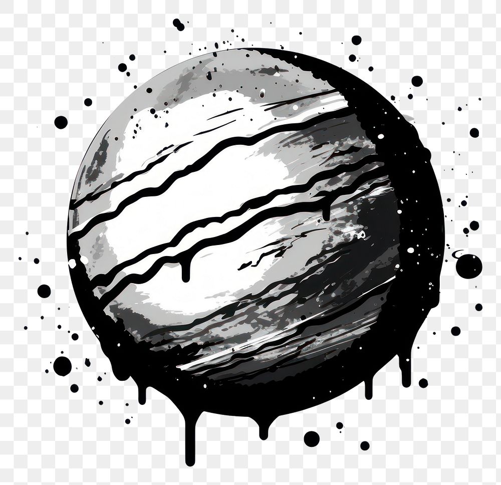 PNG Planet sphere space monochrome. AI generated Image by rawpixel.