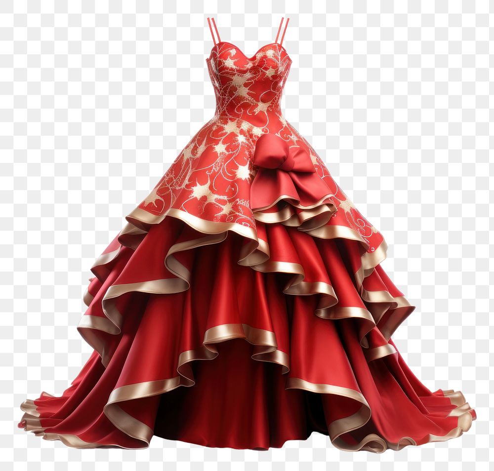 PNG  Christmas dress fashion wedding gown. AI generated Image by rawpixel.