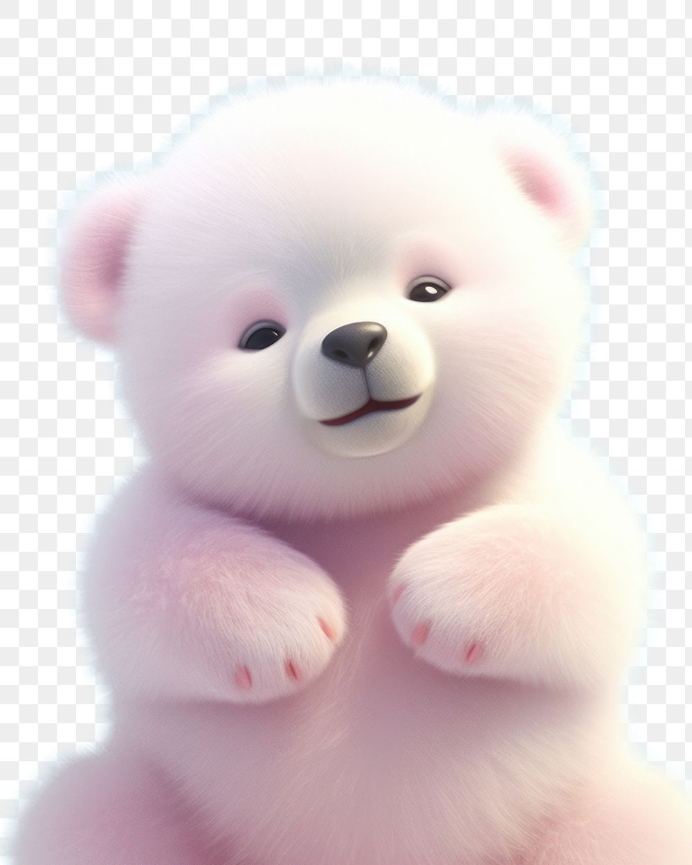 PNG Cute baby polar bear mammal animal toy. AI generated Image by rawpixel.