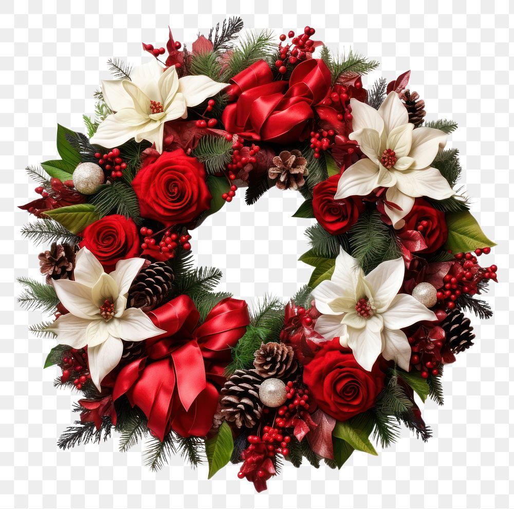 PNG Wreath christmas inflorescence celebration. AI generated Image by rawpixel.
