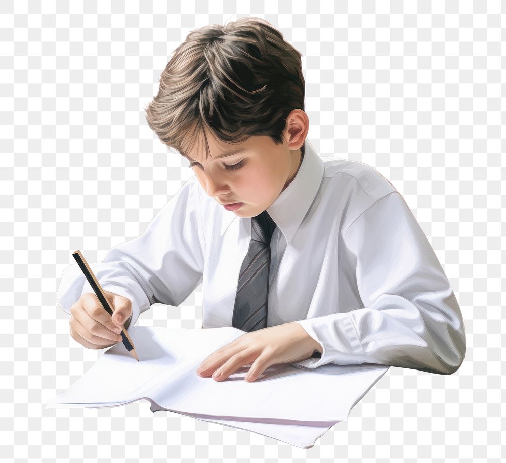 PNG Sitting reading concentration handwriting. AI generated Image by rawpixel.