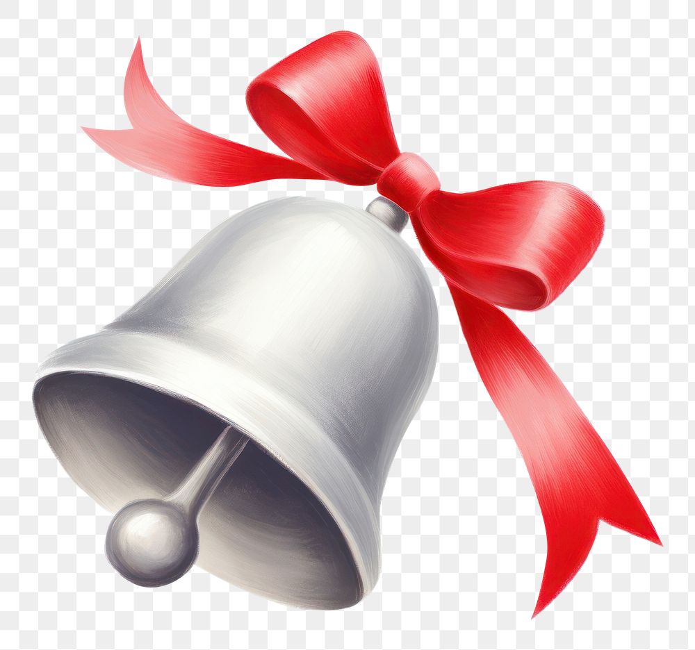 PNG Christmas bell bow red white background. AI generated Image by rawpixel.