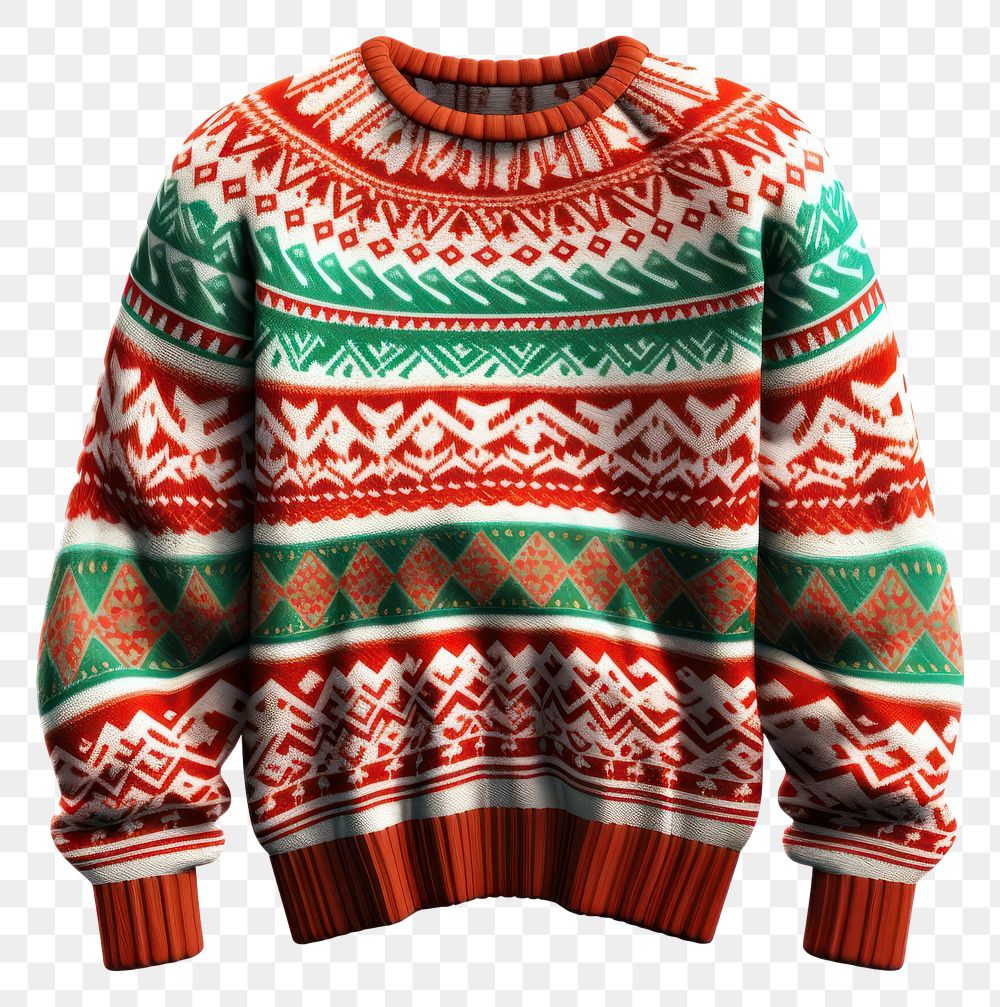 PNG Christmas ugly sweater sweatshirt decoration outerwear. AI generated Image by rawpixel.