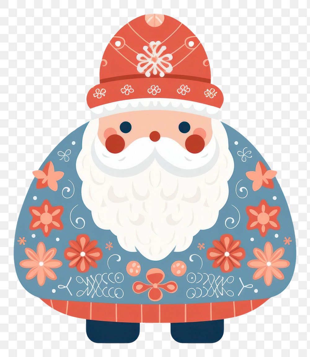 PNG Minimal santa claus art snowman pattern. AI generated Image by rawpixel.