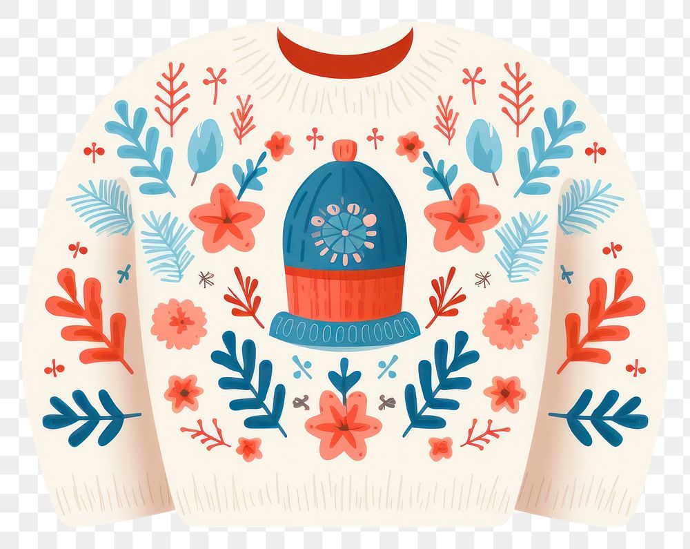 PNG Vector minimal sweater sweatshirt white background celebration. AI generated Image by rawpixel.