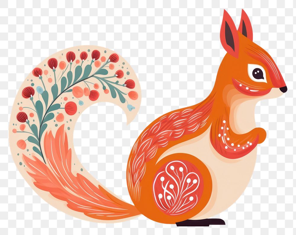 PNG A squirrel pattern animal mammal. AI generated Image by rawpixel.