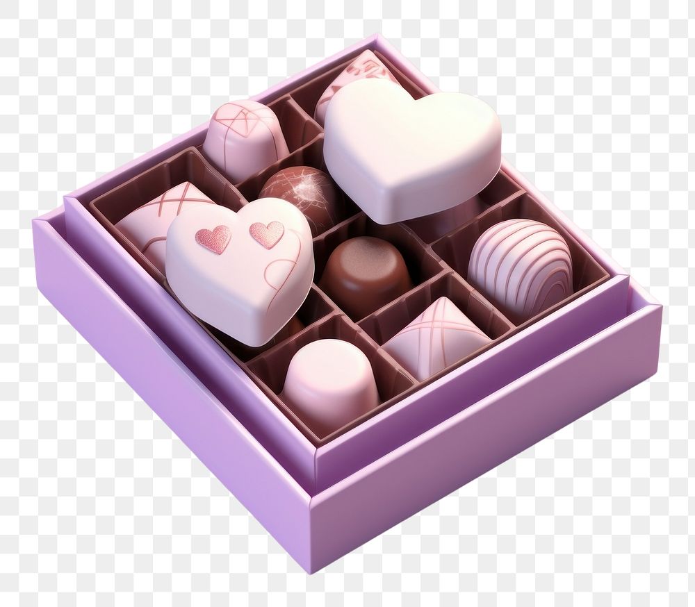 PNG  Chocolate box dessert food. AI generated Image by rawpixel.