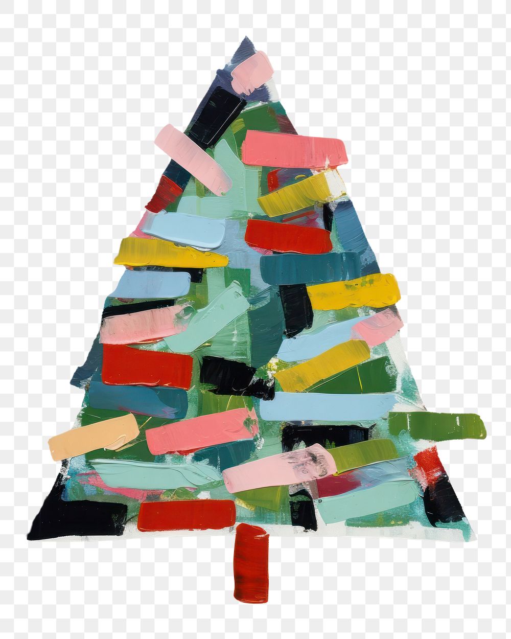 PNG Christmas tree christmas art painting. AI generated Image by rawpixel.