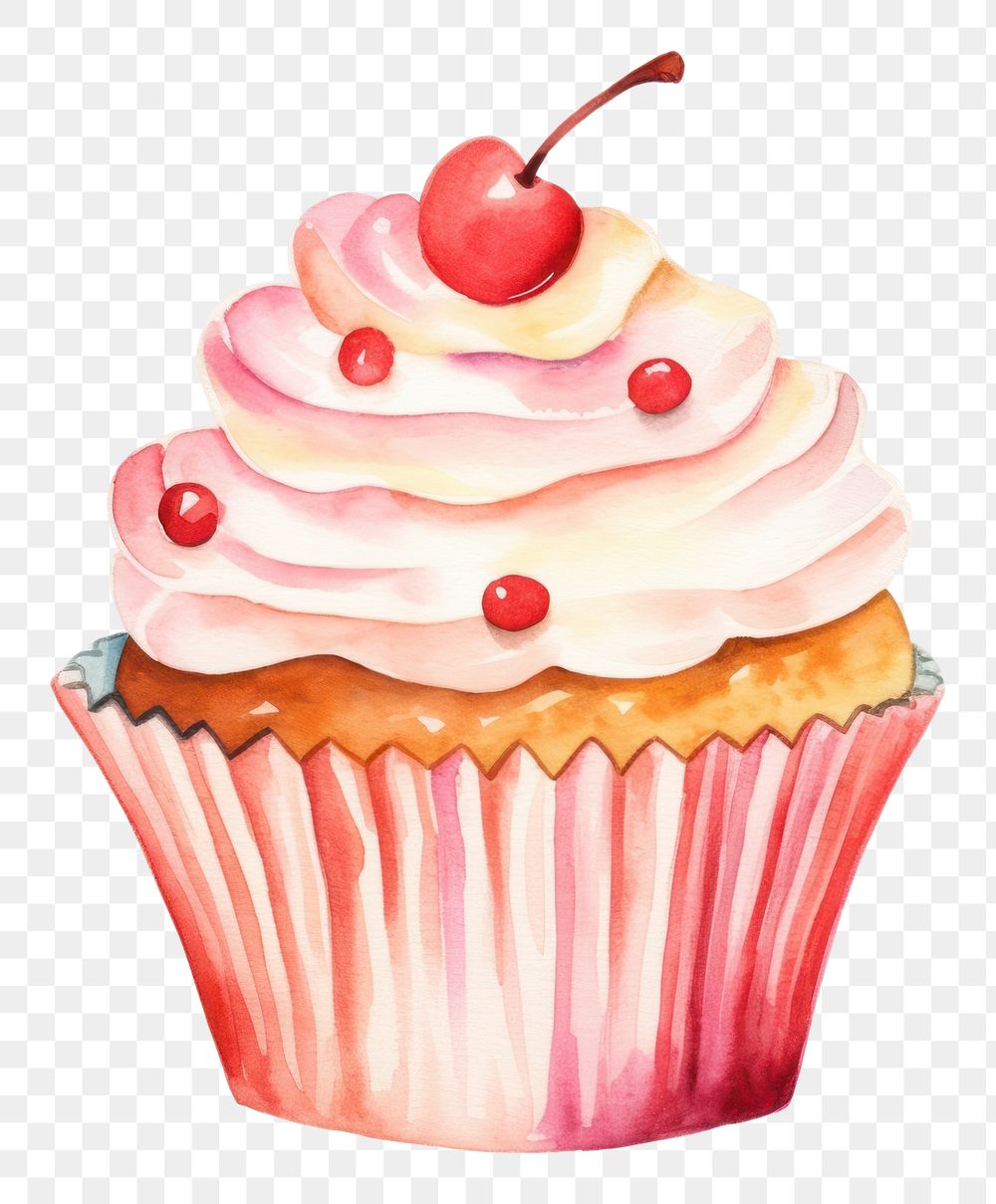 PNG Cupcake dessert cartoon cream. AI generated Image by rawpixel.