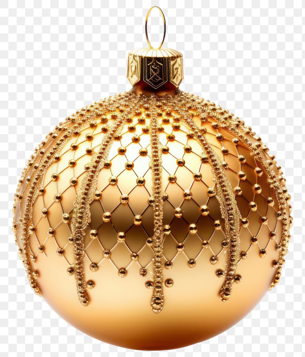 PNG Christmas Ornament gold christmas christmas ornament AI generated Image by rawpixel