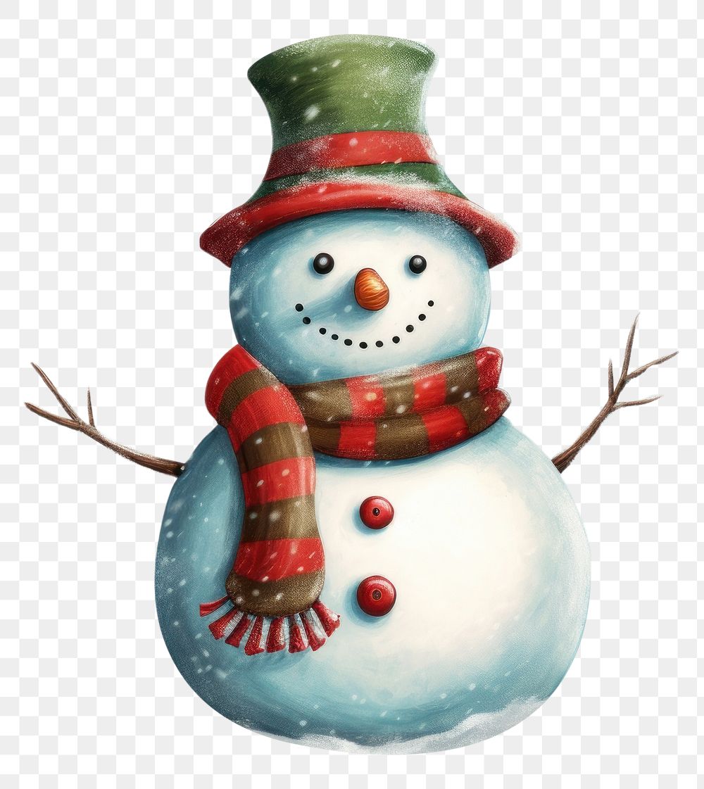PNG Snowman christmas winter anthropomorphic. AI generated Image by rawpixel.