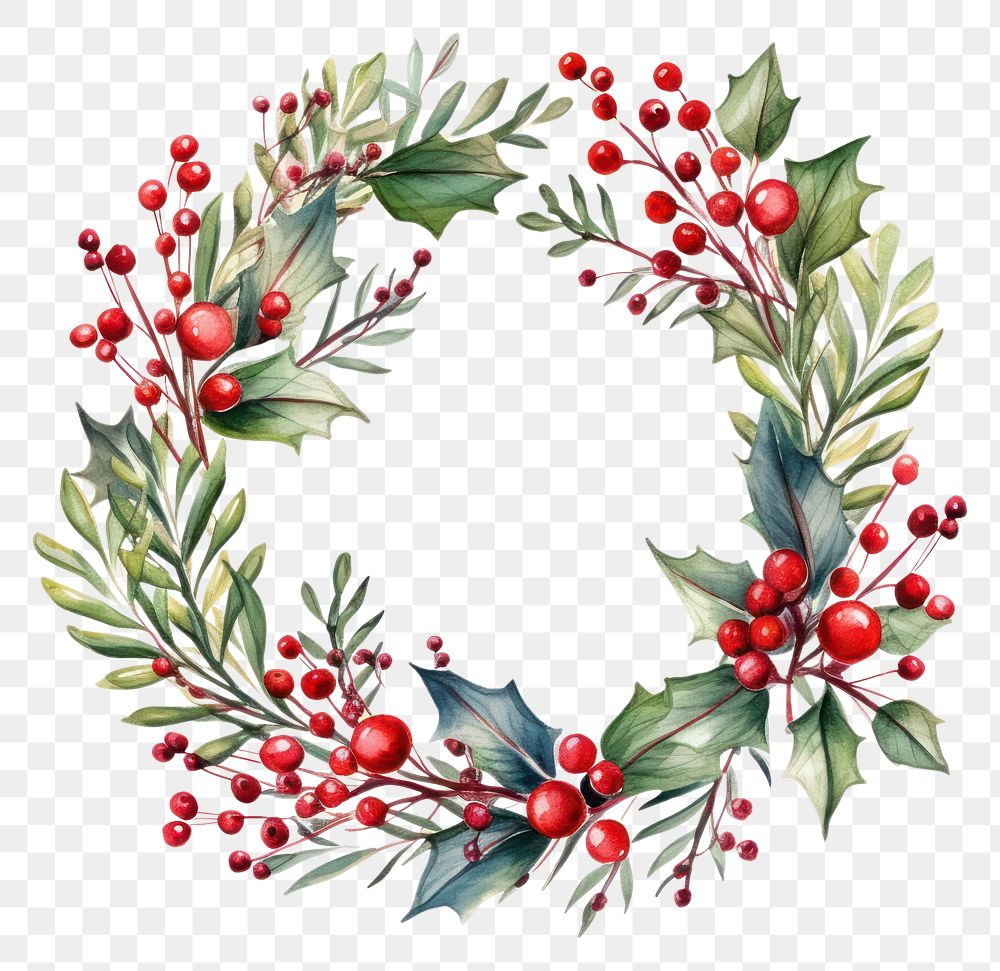 PNG Christmas wreath pattern plant | Free PNG - rawpixel
