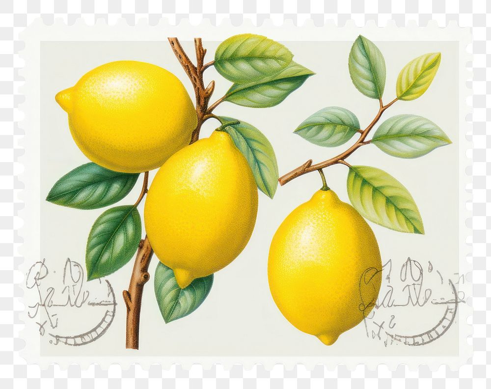 PNG Cute lemon branch fruit plant food. AI generated Image by rawpixel.
