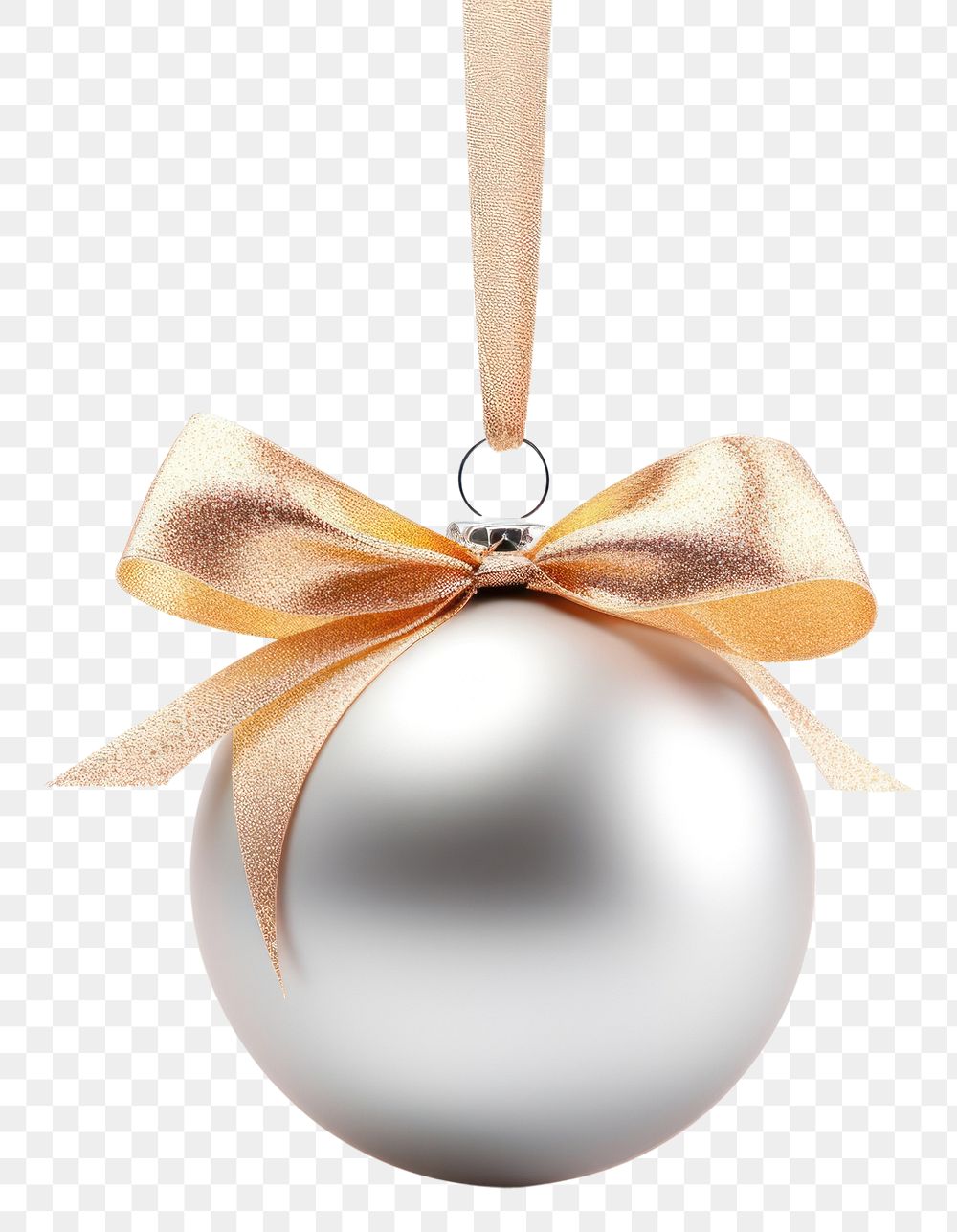 PNG Christmas bauble jewelry ribbon silver AI generated Image by rawpixel