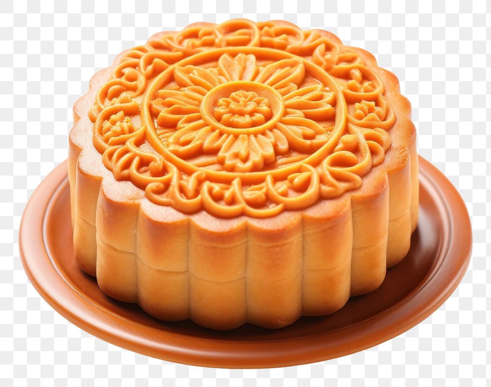 PNG  Chinese moon cake dessert icing food. AI generated Image by rawpixel.