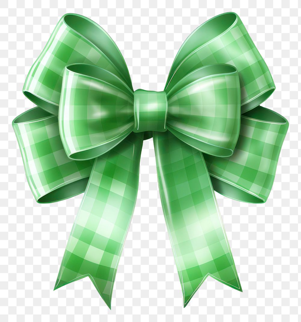 PNG Green ribbons shiny gift bow. AI generated Image by rawpixel.