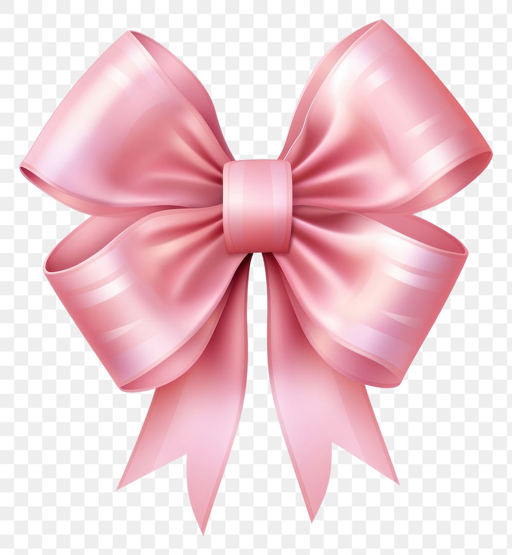 PNG Pink ribbons shiny gift bow AI generated Image by rawpixel