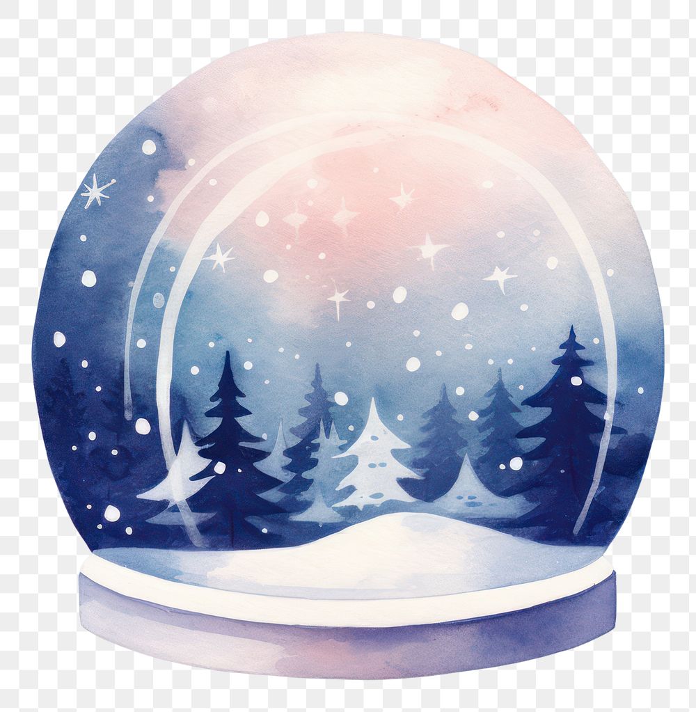 PNG Christmas snow globe nature night illuminated. AI generated Image by rawpixel.
