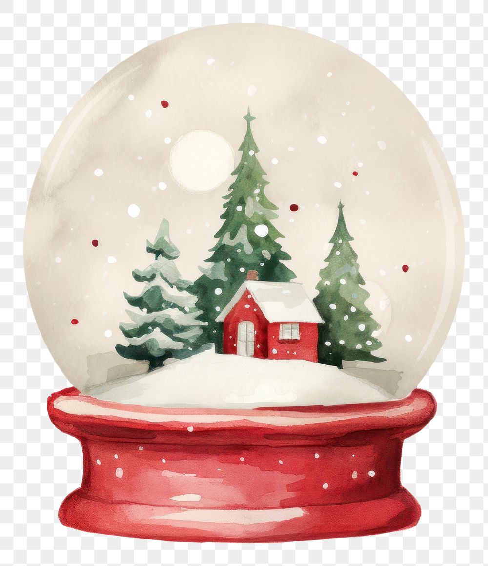 PNG Christmas snow globe plant tree illuminated AI generated Image by rawpixel