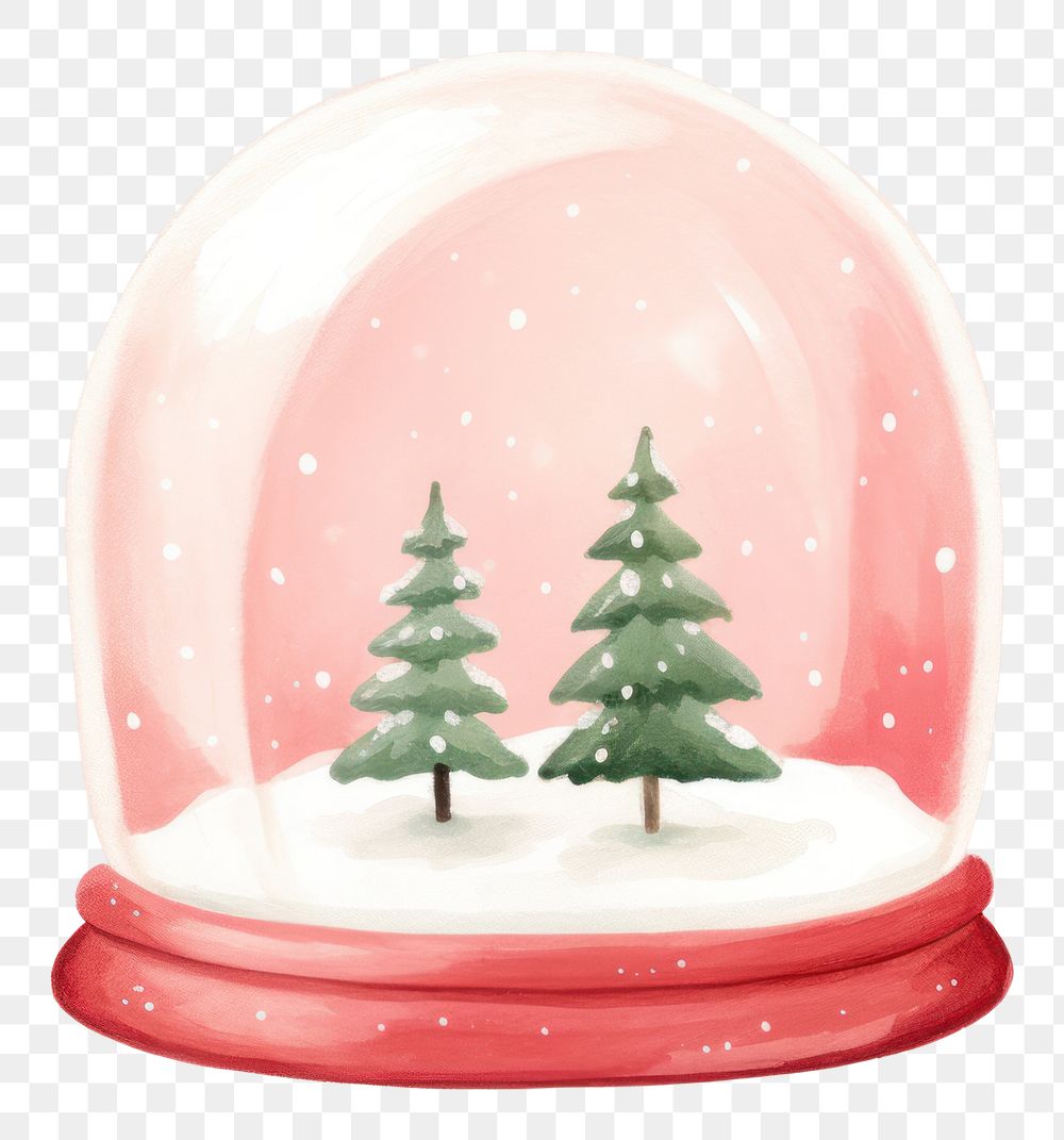 PNG Christmas snow globe plant tree fir. AI generated Image by rawpixel.