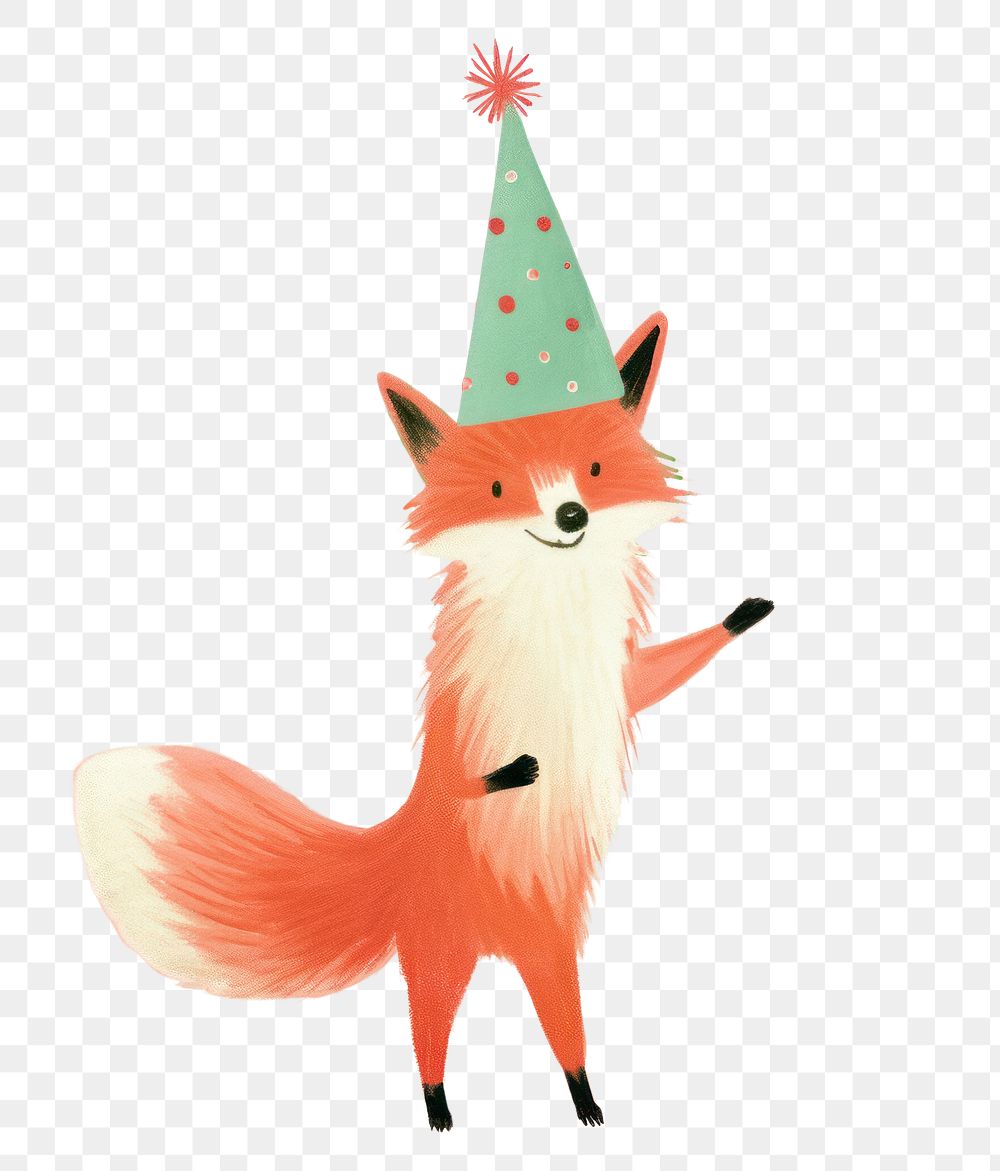 PNG Fox celebrating Christmas mammal animal nature. AI generated Image by rawpixel.