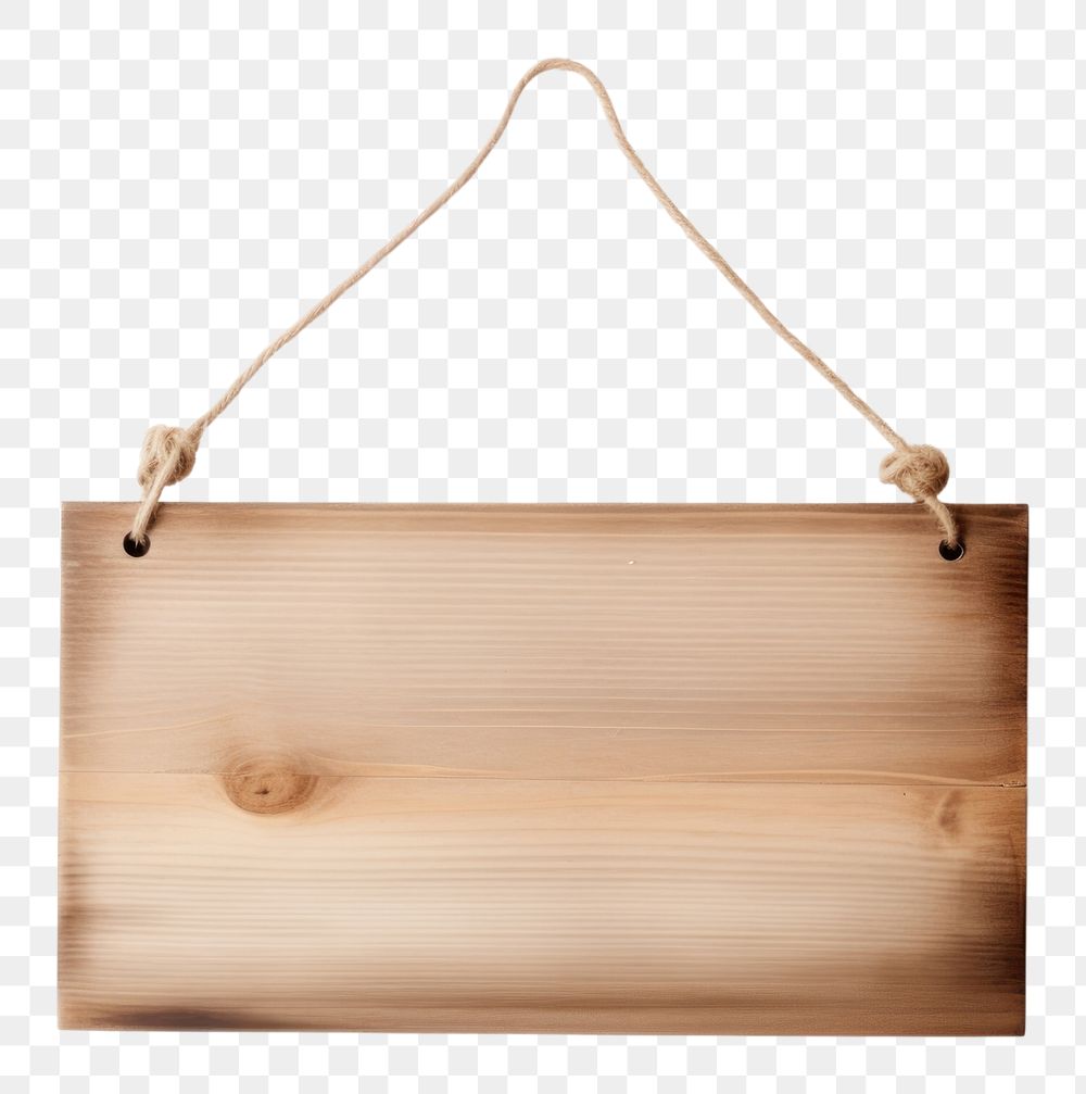 PNG Rustic wooden sign hanging handbag  