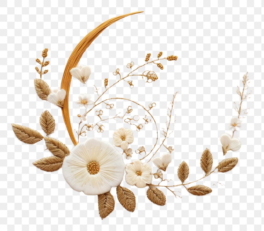 PNG Embroidery jewelry pattern white. AI generated Image by rawpixel.