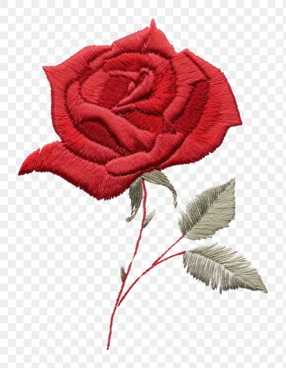 PNG Rose embroidery pattern flower. AI generated Image by rawpixel.