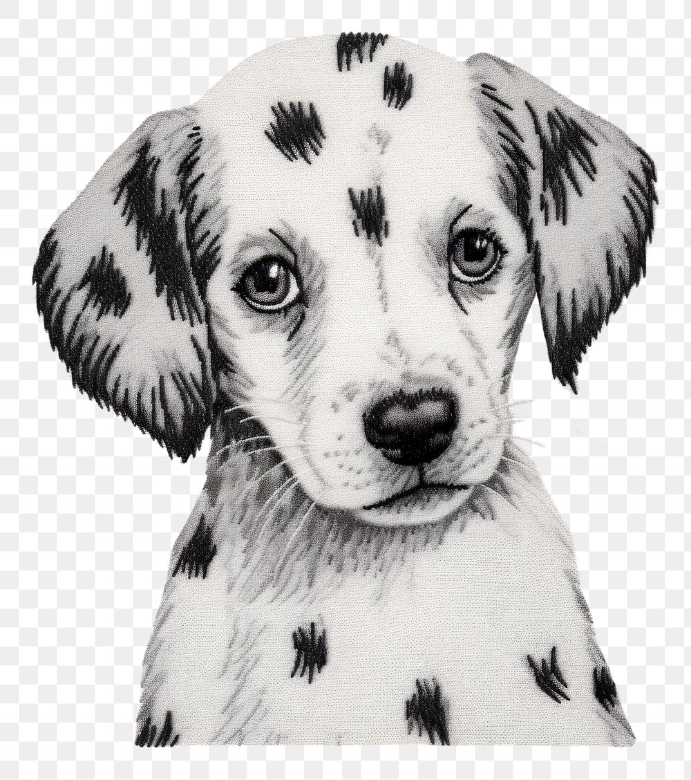 PNG Dog dalmatian drawing mammal. AI generated Image by rawpixel.