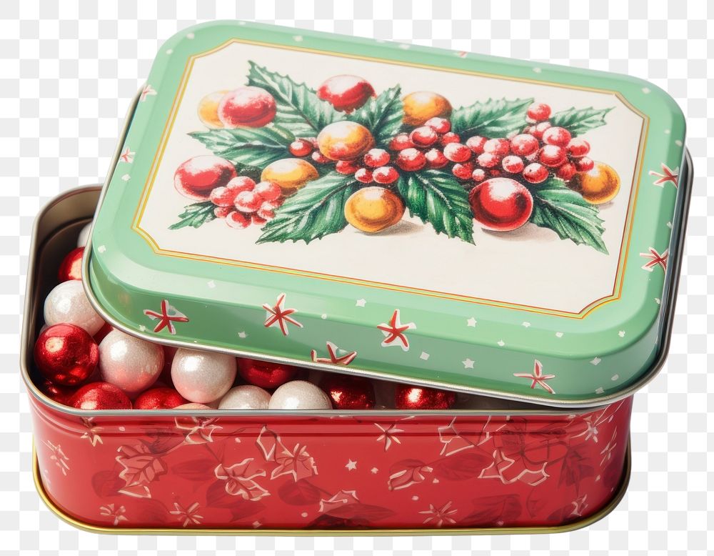 PNG Christmas candy box food tin. AI generated Image by rawpixel.