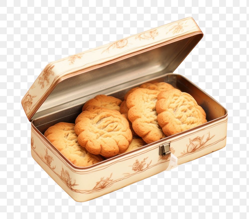 PNG Christmas sugar cookies box biscuit bread food. AI generated Image by rawpixel.
