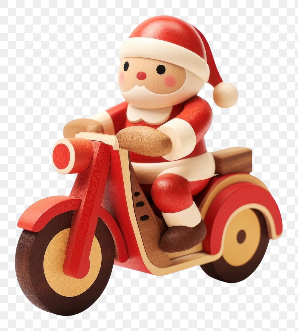 PNG  Santa toy tricycle vehicle. AI generated Image by rawpixel.