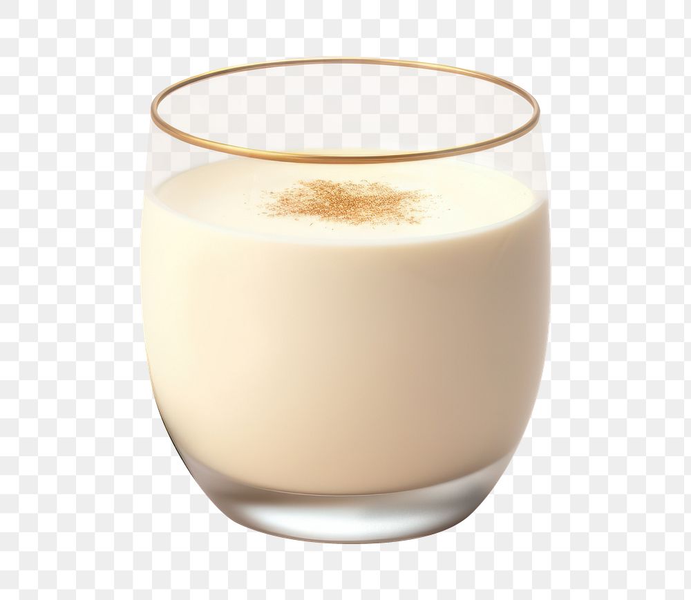 PNG  Christmas eggnog milkshake smoothie drink. AI generated Image by rawpixel.