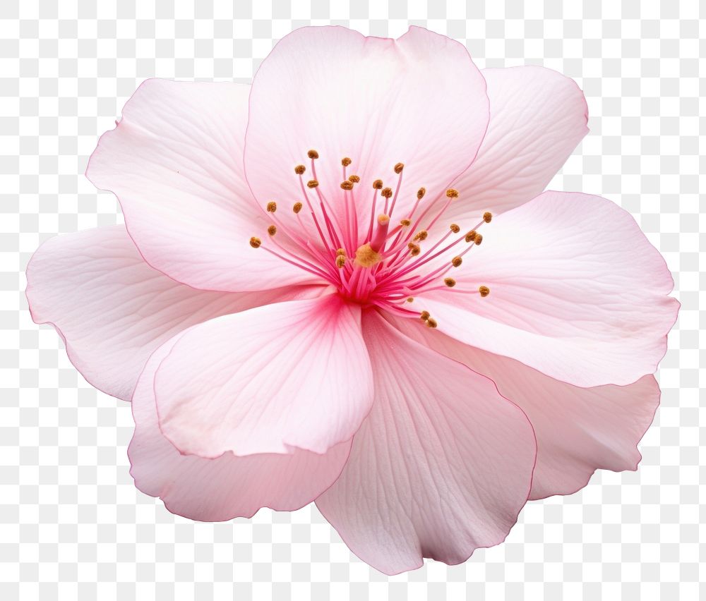 PNG  1 single sakura flower blossom petal plant. AI generated Image by rawpixel.
