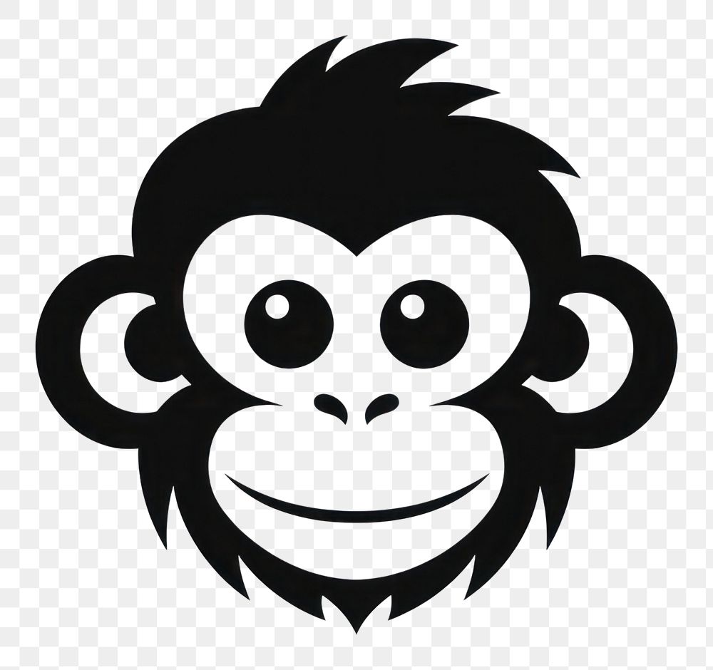 PNG  Circle monkey wildlife cartoon animal. AI generated Image by rawpixel.