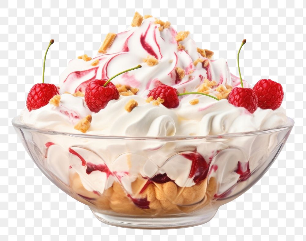 PNG  Summer ice cream dessert sundae food. AI generated Image by rawpixel.
